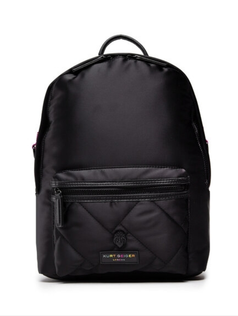 Kurt Geiger Black Quilted Nylon Backpack